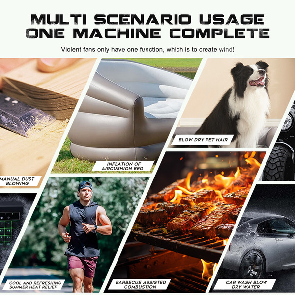 BLWR 201 Portable Turbo Air Fan Jetfan Blower - Handheld Cleaner & Hairdryer