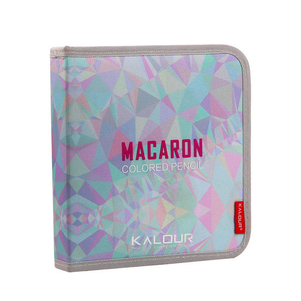 KALOUR 50-Color Macaron Professional Colored Pencil Set in Zipper Case