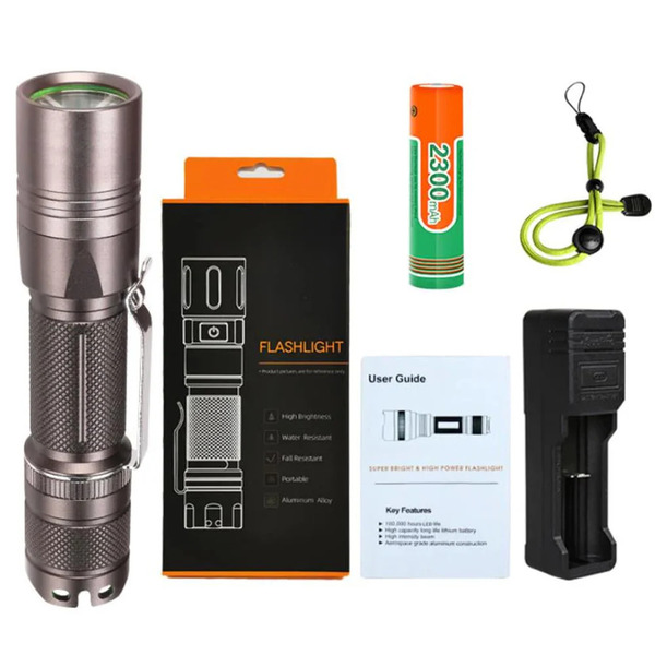 SUPERFIRE A6 High Power LED Flashlight - 1100 Lumens Rechargeable Torch
