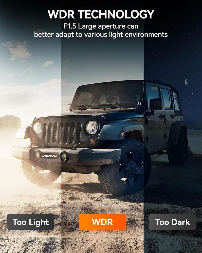 Wolfbox G900 4K Front 2.5K Rear Mirror Dash Cam with 12'' TouchscreenGPS