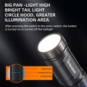 SUPERFIRE Y5-N Zoom Flashlight - 1200 Lumens, 800m Beam Distance, 5 Modes