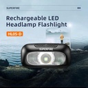 SUPERFIRE Mini Portable Outdoor Camping Headlamp Rechargeable HL05-D 120lm