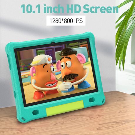 PRITOM Learning Kids Tablet 10.1" HD - 3GB RAM, 64GB Storage, WiFi - Green