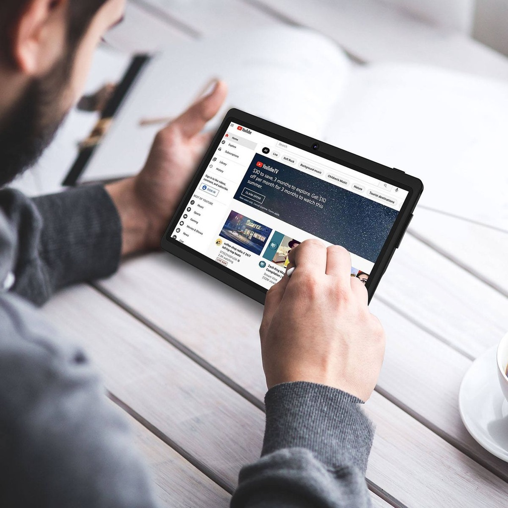 Pritom 7" Tablet 4GB RAM 32GB ROM 3500mAh Battery with Protective Cover - Pink