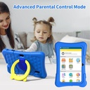 Pritom Smart Tablet for Kids 7" with WiFi 2GB RAM 32GB ROM Parental Control - Blue