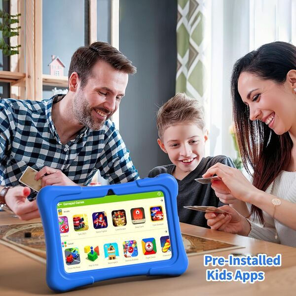 Pritom Smart Tablet for Kids 7" with WiFi 2GB RAM 32GB ROM Parental Control - Blue
