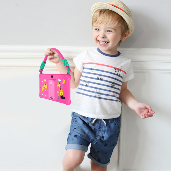 PRITOM Kids Adventure Tablet 7" - 2GB RAM, 32GB Storage, Parental Controls - Pink