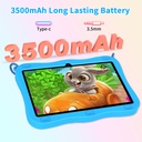 Pritom K7 Pro Pig 7" Kids Tablet - 3GB+5GB RAM, 32GB ROM, Parental Controls - Blue