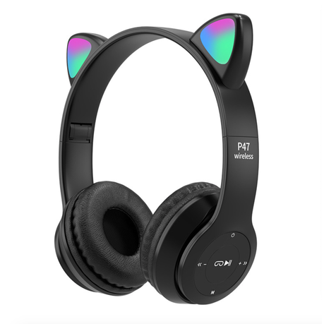 HEADPHONES AAA P47 CAT BLACK 
