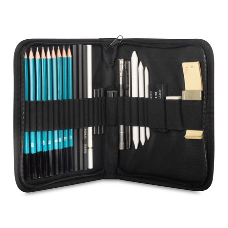[5440] Kalour 26 Piece Art Drawing Pencil Charcoal Set with Protective Bag