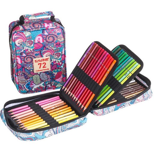[5436] KALOUR 72 Color Colored Pencil Set in Nylon Case Adult Coloring Books