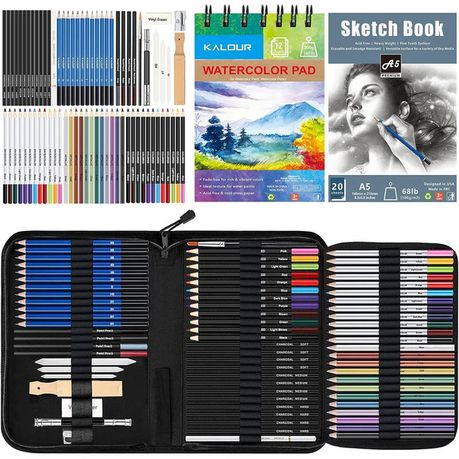 [6206] KALOUR 95 Assorted Color Pencil Set- Includes Artist Tools and Much More